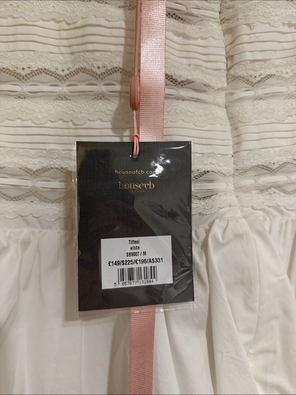 House of CB White Mini Dress with Lace Corset Bodice - Picture 7 of 10